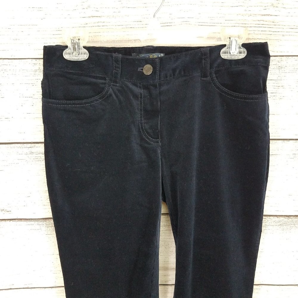 NWT Brooks Brothers Corduroy Pants Straight Blue Womens 2 Preppy Work Casual - Picture 3 of 8